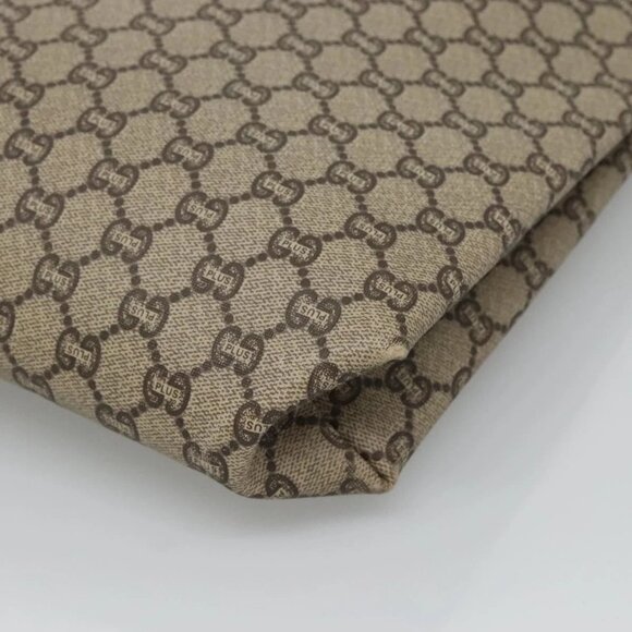 GUCCI GG Plus Supreme Web Sherry Line Tote Bag PVC Beige Red Green Auth ep9518 - Picture 5 of 16